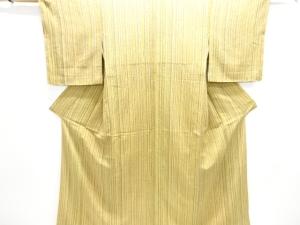 未使用品 更好作 縮緬地縞模様小紋着物